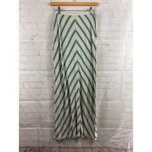 MSSP Max Studio Specialty Products Maxi Skirt Womens Size Medium Oatmeal Stripes